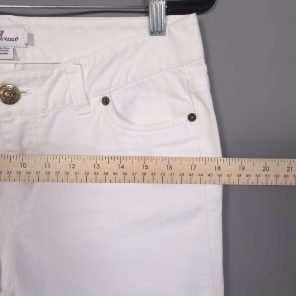 Vineyard Vines Women’s Jeans Size 8 White Stretch Cotton - Picture 4 of 11